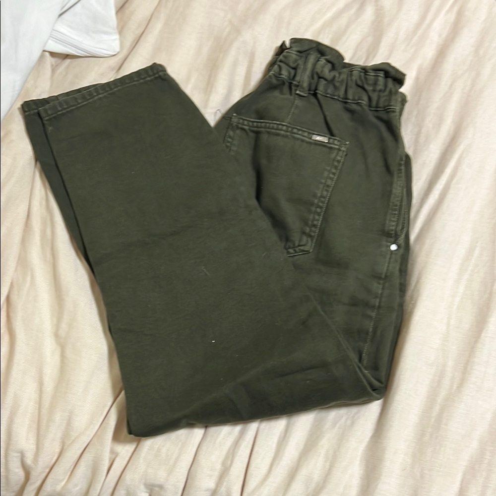 Olive Green Pants sinched waist